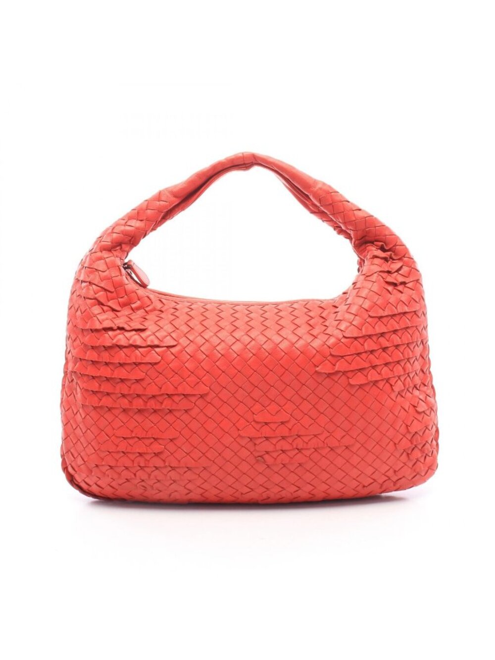 Bottega Veneta Shoulder Bag Intrecciato Red Leather